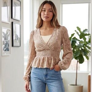 Sincerely Julie’s Beige Floral Top